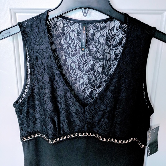 NWT Lori M Collection Black Lace Dress - Picture 2 of 3